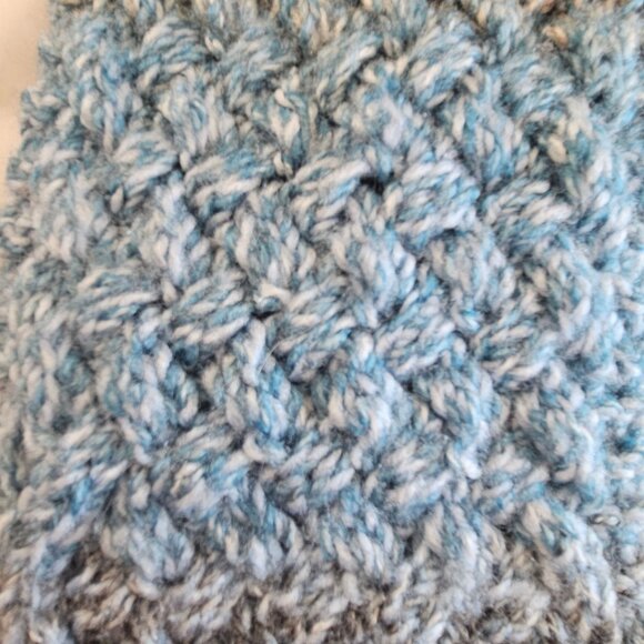 Handmade Crochet Knit Neutral Tone Fall Harvest Winter 100" Long Infinity Scarf - Picture 10 of 11